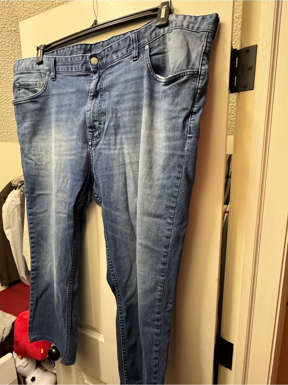 Calvin Klein Jeans Light Blue Washed Relaxed Straight Jeans